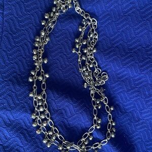 Marlyn Schiff faceted mirrored beads in a paper clip link design